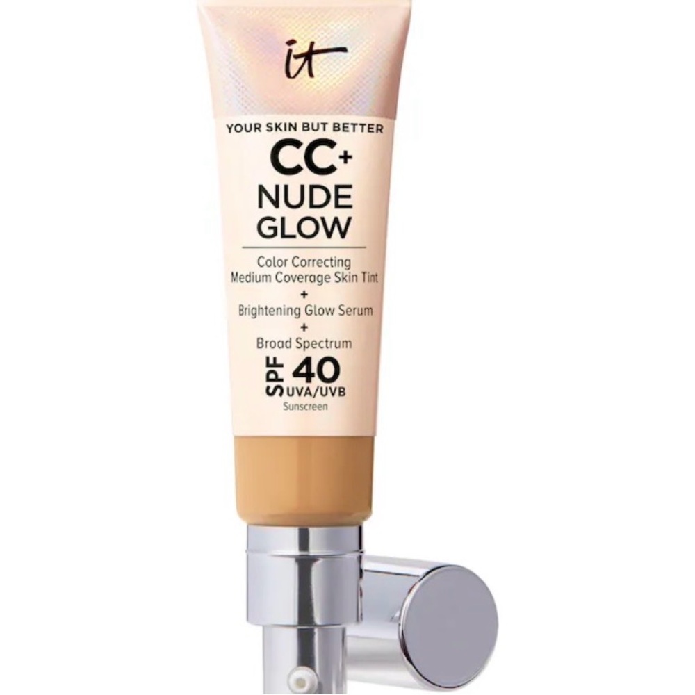 It Cosmetics CC Nude Glow Lightweight Foundation Glow Serum with SPF 40 tan/warm